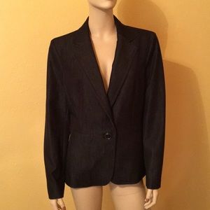 Kasper Separates NWT  Black Denim Jacket Blazer